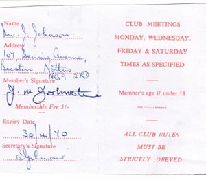 Dancing Slipper Club Card